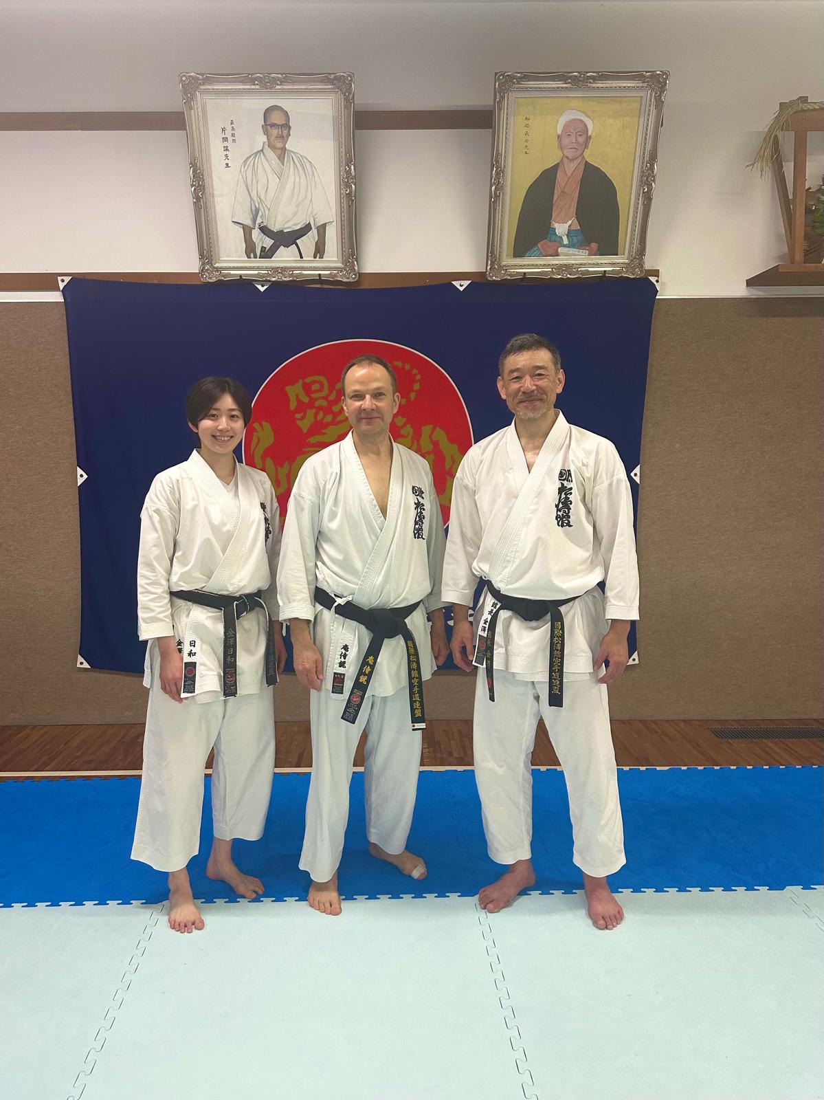 Zdjęcie z seminarium karate SKIF International Seminar 2025 w Tokio - SKIF Honbu Dojo: Kanazawa Hiyori Sensei i Kanazawa Kancho